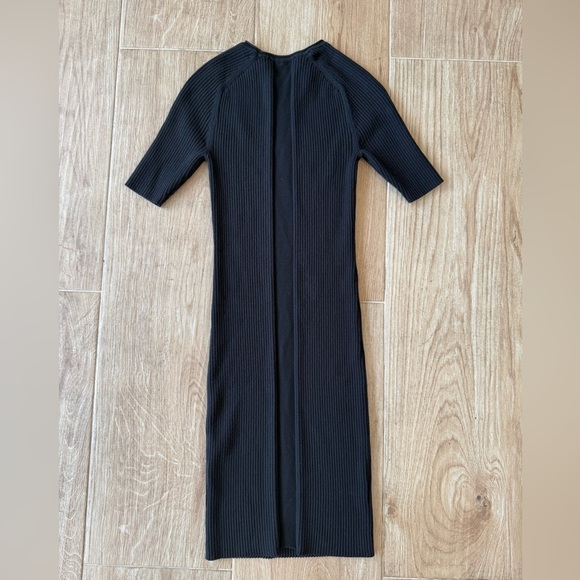 Everlane Black Knit Ribbed Sweater Dress - Picture 8 of 8